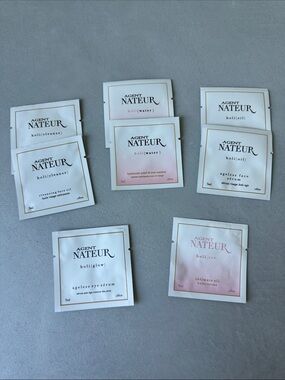 NWT AGENT NATEUR SAMPLE PACKETS HOLI CLEANSE WATER OIL GLOW SEX